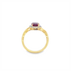 Estate Purple Garnet & Diamond Ring