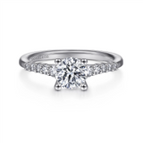 Gabriel & Co Graduated Straight Diamond Engagement Ring Mounting
