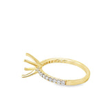 Lady's Yellow 14 Karat Straight 4 Prong Ring Size 7 18 = 0.23tw Round
