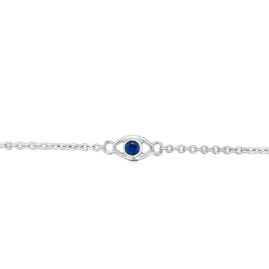 Lady's Sapphire Evil Eye Bracelet