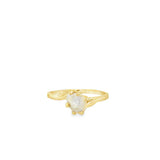 Yellow 14 Karat 6 Prong Pearl Ring Estate Jewelry Size 7 one = 6.67x5.