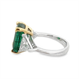 Estate Emerald and Diamond Ring