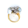 Estate Pearl and Diamond Branch Ring