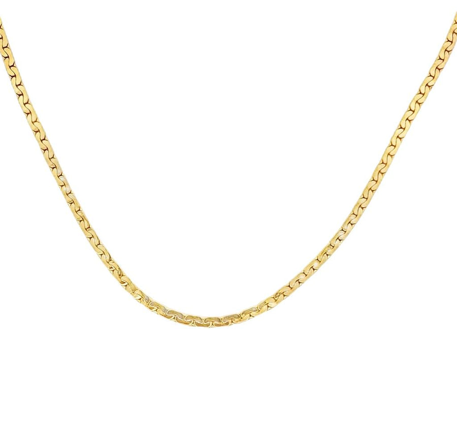 Yellow 14 Karat 2.50mm Serpentine Chain With Fancy Lobster Clasp Estat