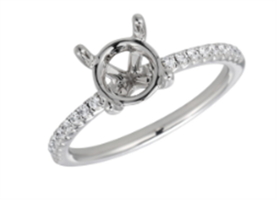 Nelson Lady's Straight Diamond Ring Mounting