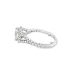 Estate Cushion Halo Split Shank Engagement Ring