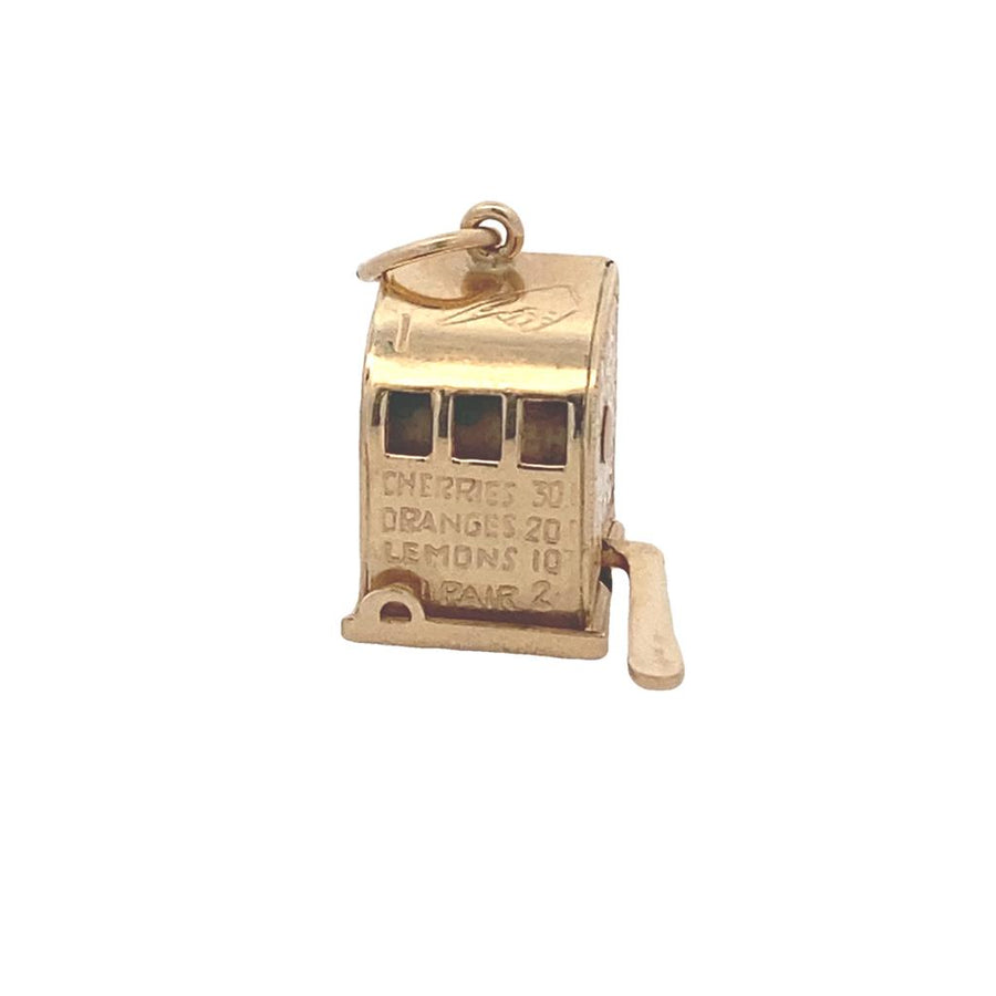 Yellow 14 Karat slot machine charm