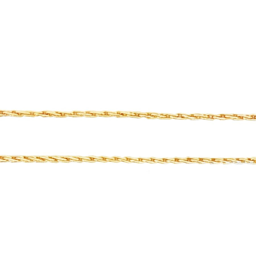 Yellow 14 Karat 1.35mm 24" Yellow Gold Twisted Oval Link Chain With A