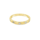 Lady's Yellow 14 Karat 2mm Gypsy Star Band Fashion Ring Size 7 5 = 0.0