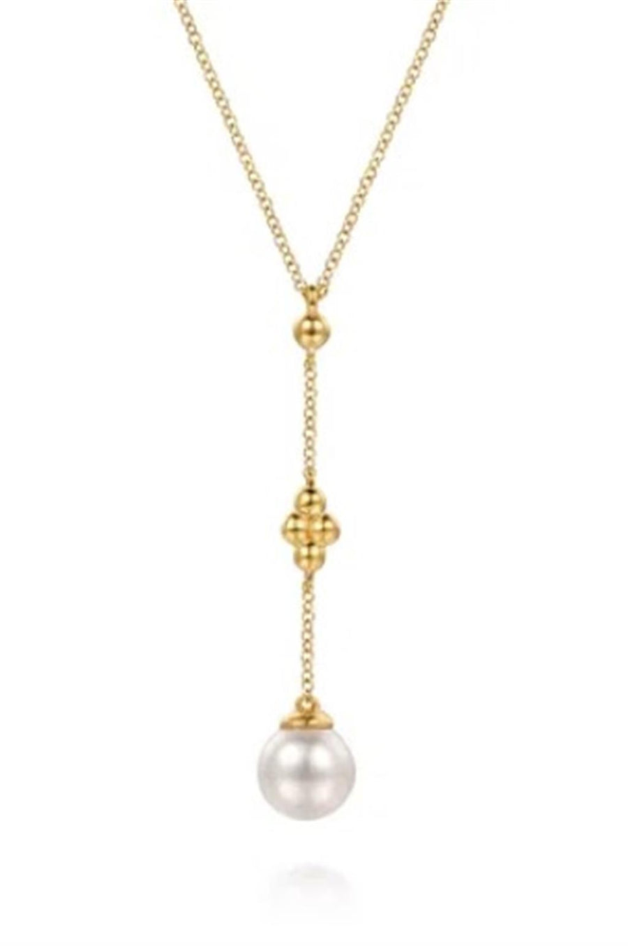 Lady's Yellow 14 Karat Clover Bujukan Drop Strand Length 17.5 one = 0.