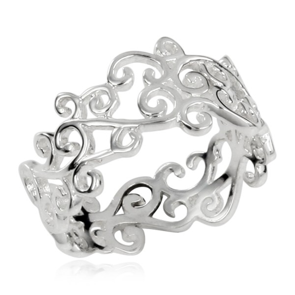 Southern Gates Sterling Silver Open Scroll Band Ring