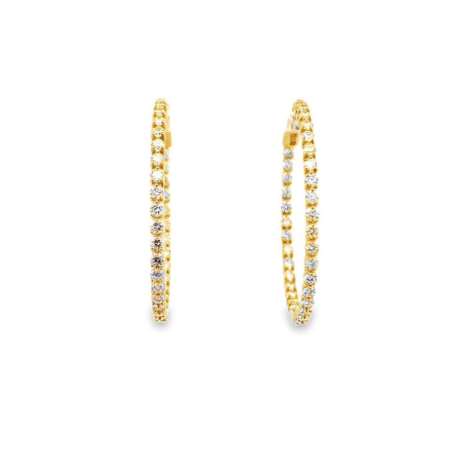 Inside/Outside Diamond Hoop Earrings