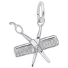 Rembrandt Charms Petite Comb & Scissors Charm Sterling Silver