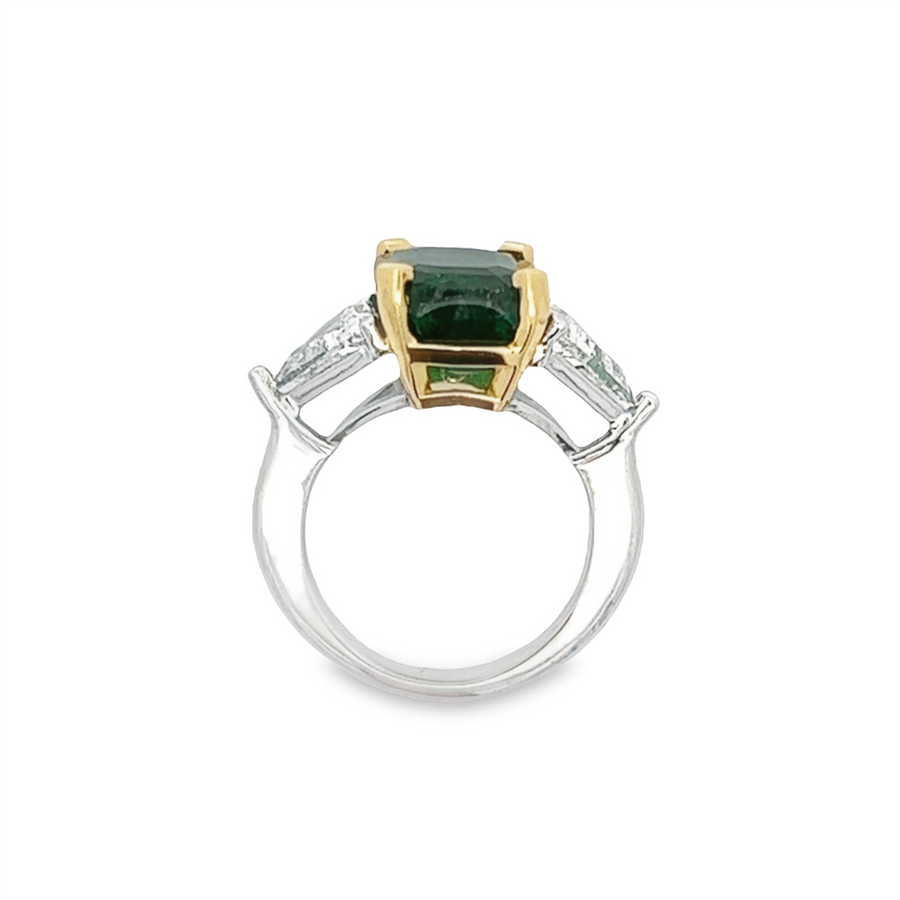 Estate Emerald and Diamond Ring