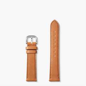 Bourbon Leather Watch Strap with a Polished Stainless Steel Buckle