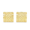 Estate Filigree/Milgrain Vintage Rectangular Stud Earrings