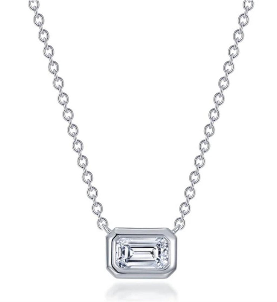 Lafonn Sterling Silver East-West Bezel Solitaire