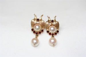 One Pair 14KY Earrings with Cu