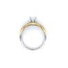 Lady's White 18 Karat Twist Overlay Ring