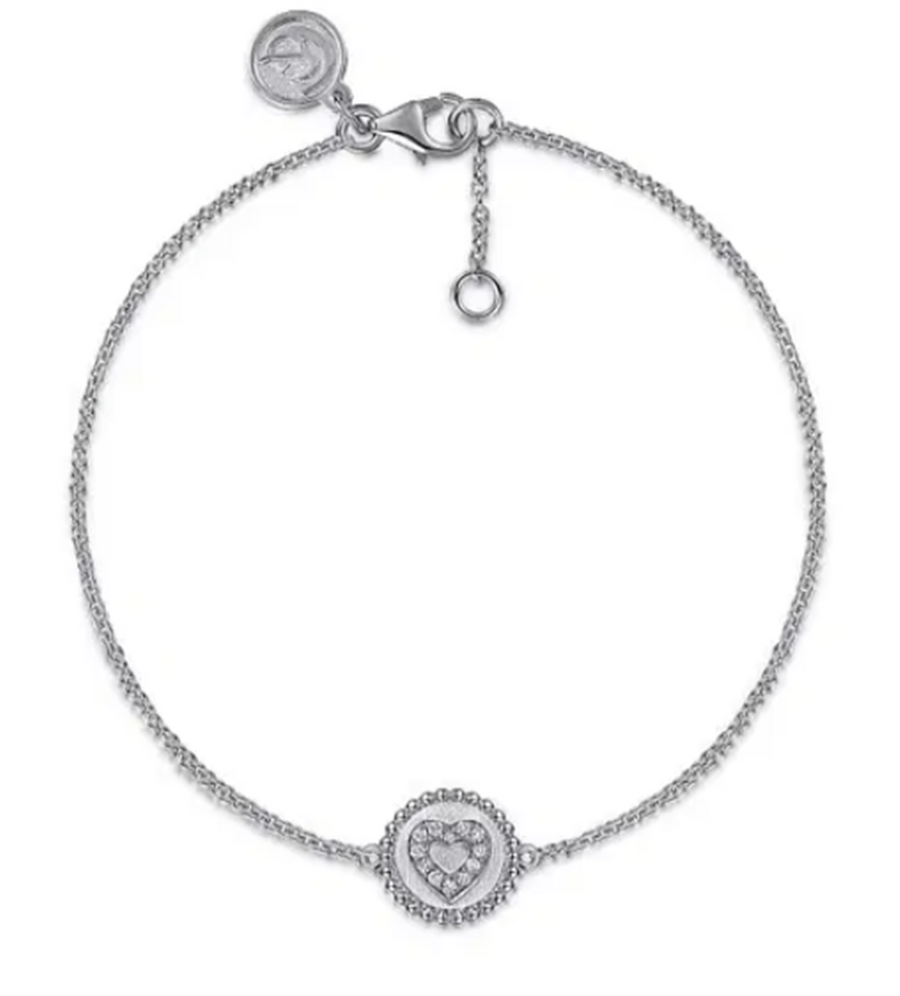 Gabriel & Co Diamond Heart Bracelet