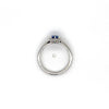 Lady's White 18 Karat Hexagon Halo Fashion Ring