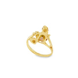 Tri-Color 10 Karat Rose Flower Ring Estate Jewelry Size 5.75 Gram Weig