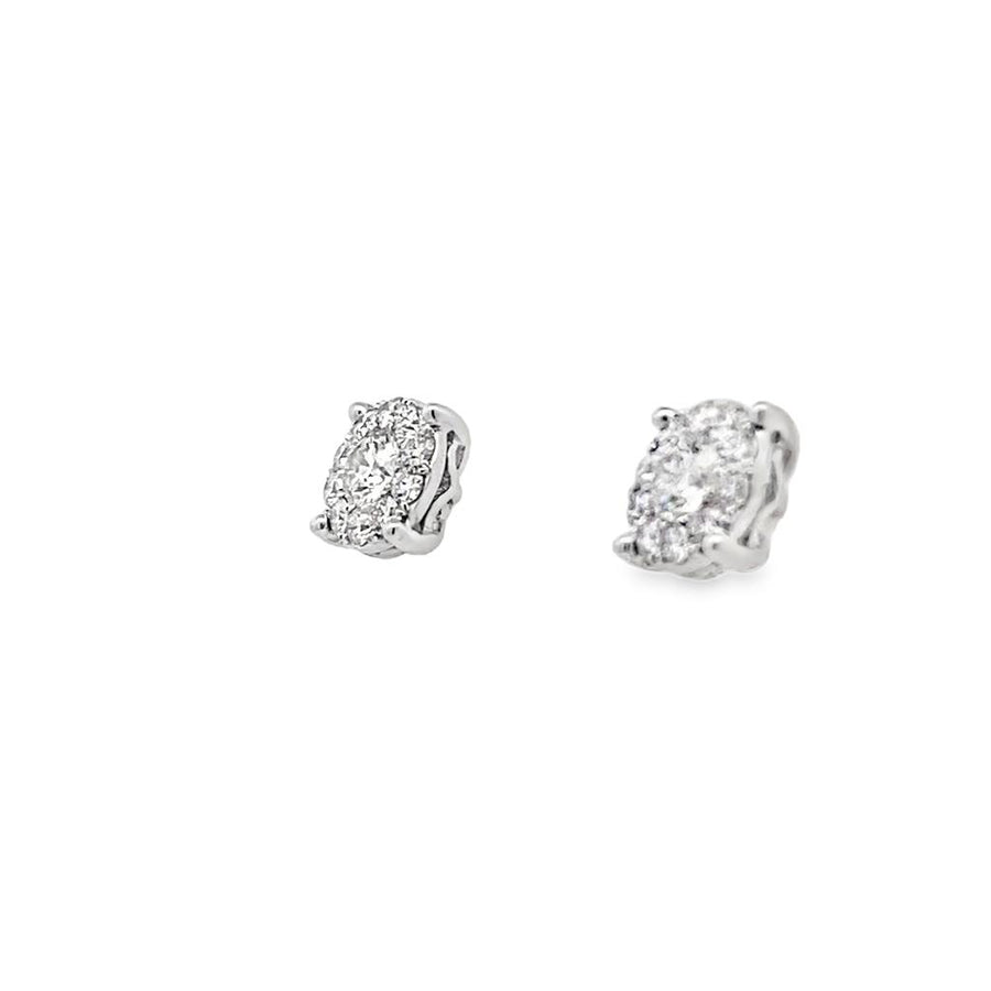 Cluster Style Diamond Earrings