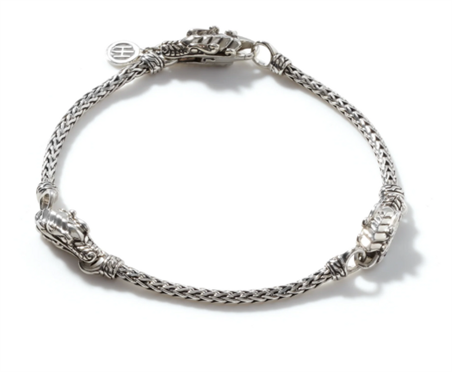 John Hardy Naga Heritage Triple Dragon Station Bracelet
