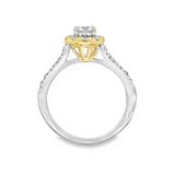 Estate Two-Tone Round Diamond Engagement Ring