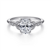 Gabriel & Co. Celia - Oval Diamond Leaf Engagement Ring Mounting