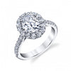 Coast Diamond Lady's Oval Diamond Halo Engagement Ring Mounting