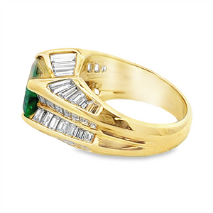 Emerald & Diamond Fashion Ring