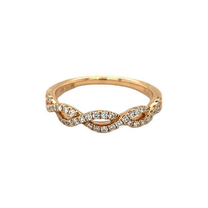 Nelson Lady's Rosé 18 Karat Diamond Twist Wedding/Anniversary Ring