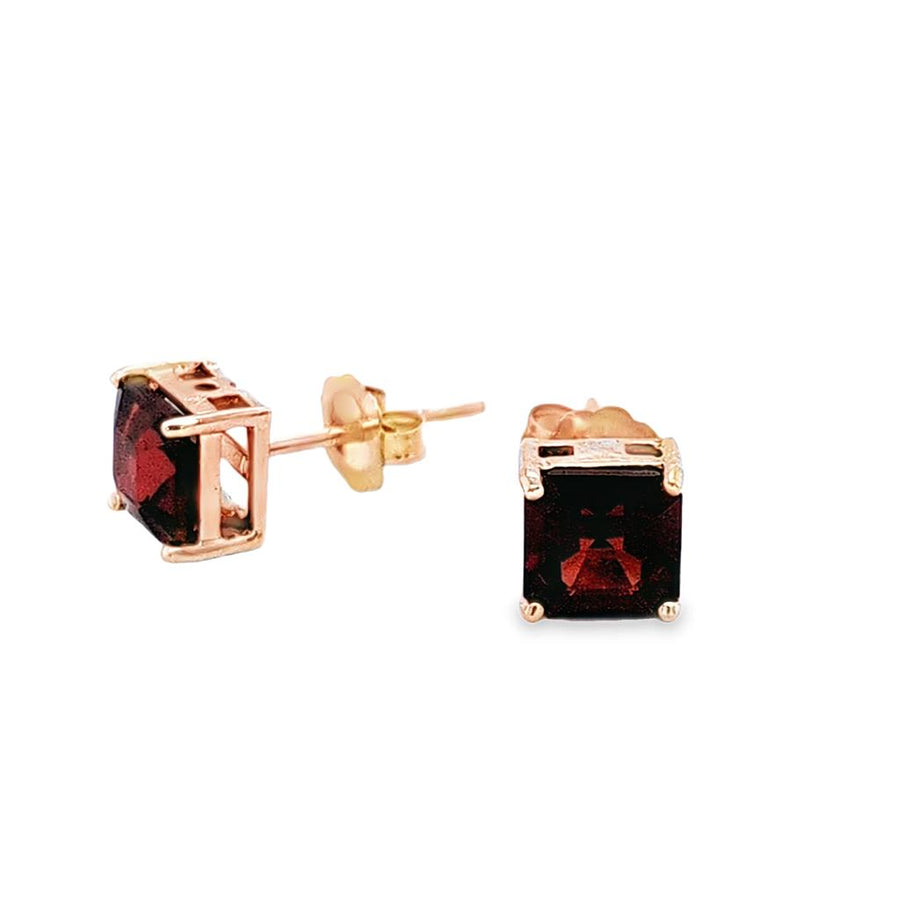 Lady's Yellow 14 Karat 4 Prong Basket Stud Earrings 2 = 2.15TWT Ant Hi