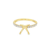 Lady's Yellow 14 Karat Straight 4 Prong Ring Size 7 18 = 0.23tw Round