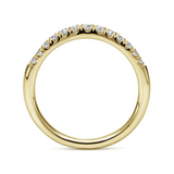 Gabriel & Co Curved Graduated Diamond Wedding Band