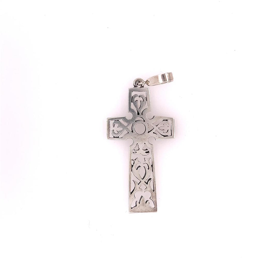 White Sterling Silver James Avery Mens Cross Estate Jewelry Gram Weight: 10.5