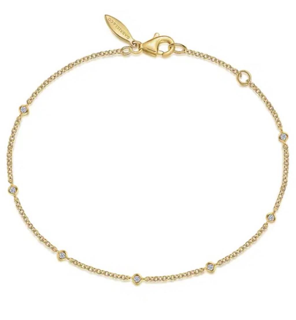 Gabriel & Co Dainty Diamond Station Bracelet