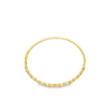 Yellow 14 Karat Bangle Bracelet = 1.72TWT Round Sapphires