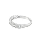 Lady's White 18 Karat Bezel Wedding/Anniversary Ring Size 6.75 11 = 1.