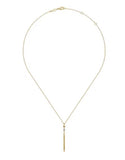 Lady's Yellow 14 Karat Diamond Spike Pendant Necklace Length 17.5 one