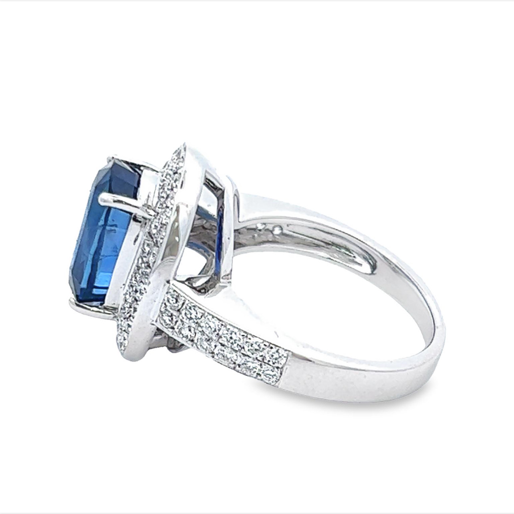 Estate Halo Sapphire Ring