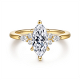Gabriel & Co. Karat Accented Marquise Engagement Ring Mounting