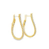 Lady's Yellow 18 Karat Inside Out Harp Hoop Earrings 54 = 0.45tw Round