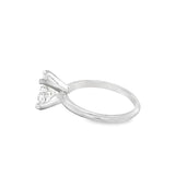 Lady's White 18 Karat 4 Prong Solitaire Engagement Ring Size 6.25 one