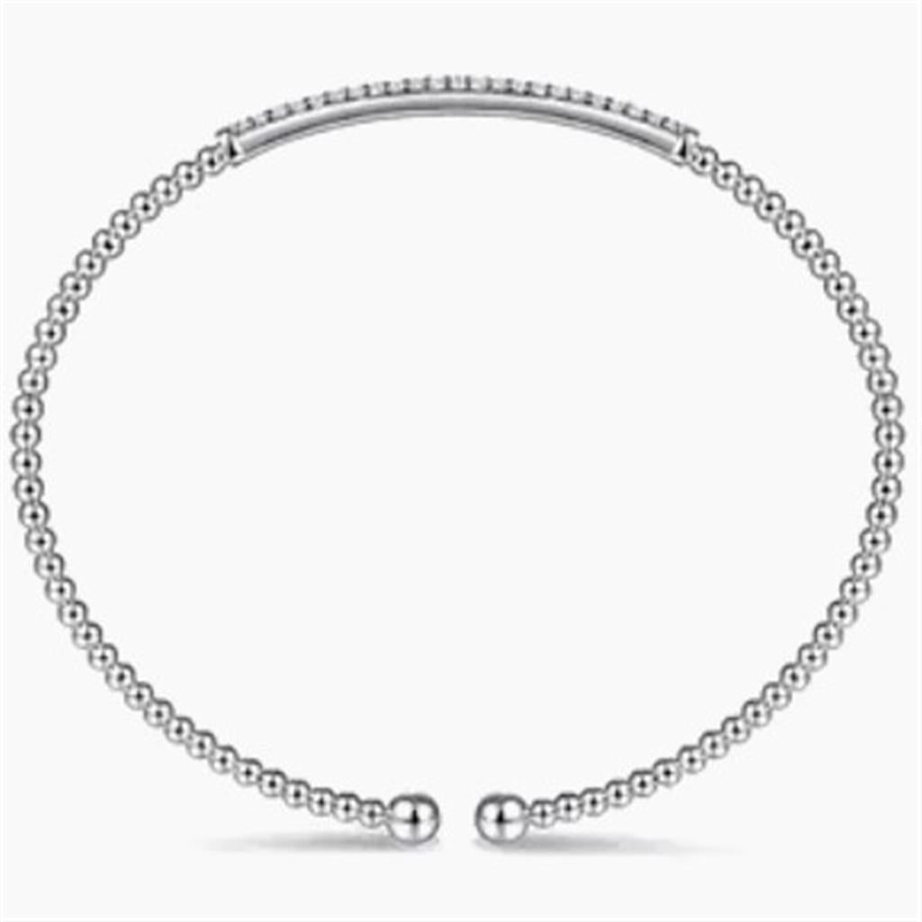Gabriel & Co Bujukan Diamond Bar Open Bangle Bracelet