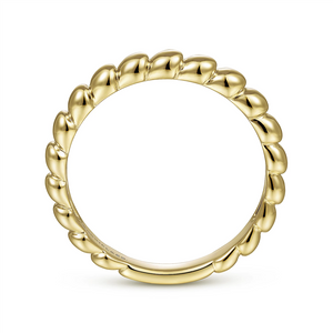 Gabriel & Co. Fashion 14K Yellow Gold Bujukan Bead Ring