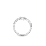 Lady's White 18 Karat Bezel Wedding/Anniversary Ring Size 6.75 11 = 1.