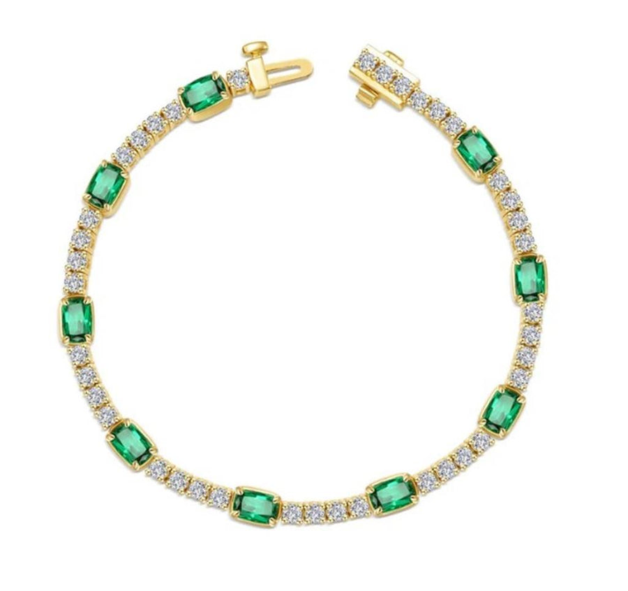 Lafonn Yellow Gold Plated Sterling Silver Station Tennis