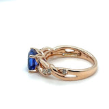 Rosé 14 Karat Levian Twist Ring Estate Jewelry Size 7 With One = 7.20X